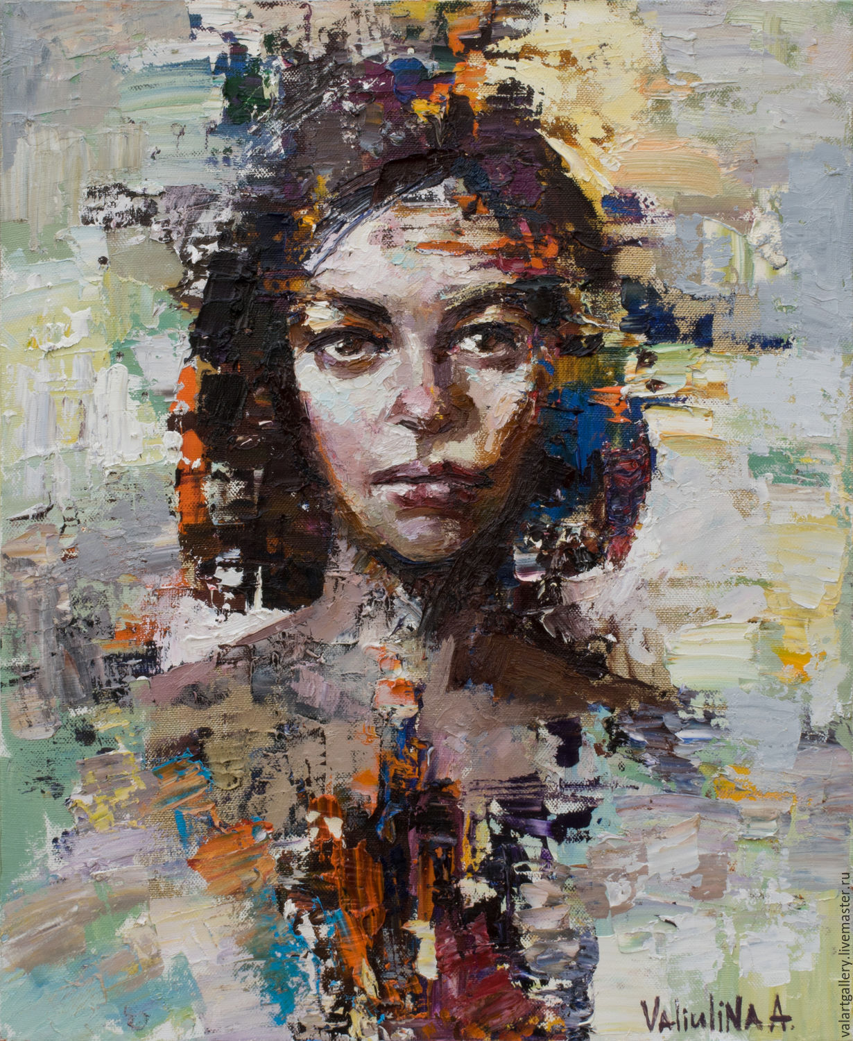 Abstract woman portrait painting, Original oil painting – купить на