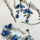 Earrings 'Blueberry'. Earrings. BeautyGlassByKate(Lampwork) (beauty-glass). Online shopping on My Livemaster.  Фото №2