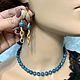 Колье трансформер из апатита с цепочкой. Колье. Elena Moonlight Jewelry. Ярмарка Мастеров.  Фото №5