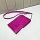 Bolso de Teléfono de cuero genuino fucsia (amaranto). Sports bag. MiTonA. Ярмарка Мастеров.  Фото №4