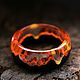 Ring made of wood and resin Volcano, Rings, Kostroma,  Фото №1