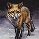 Painting with a fox in watercolor. Animals with watercolor paints, Pictures, Samara,  Фото №1