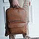 Backpack leather male 'Copper' (Red), Backpacks, Yaroslavl,  Фото №1