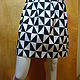 The skirt is denim Black and white triangles. Skirts. Skirt Priority (yubkizakaz). My Livemaster. Фото №5