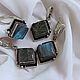 Earrings, ring and pendant with labradorite made of 925 DD0120 silver. Jewelry Sets. Sunny Silver. My Livemaster. Фото №6
