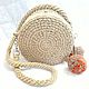 A round bag made of jute. Classic Bag. zara-2. Online shopping on My Livemaster.  Фото №2