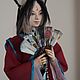 Сэтору, кумихо лис-оборотень. Интерьерная кукла. Шишкина Нина / irni_dolls. Интернет-магазин Ярмарка Мастеров.  Фото №2