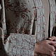 Японская коллекция.Льняной кардиган в розочку в стиле сашико длинный. Кардиганы. Maya Moliq. Ярмарка Мастеров.  Фото №8
