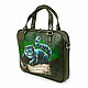 Order Laptop bag 'Cheshire on a branch'. Pelle Volare. Livemaster. . Classic Bag Фото №3