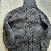 Одежда handmade. Livemaster - original item Grey wool sweater made of sheep wool. Handmade.