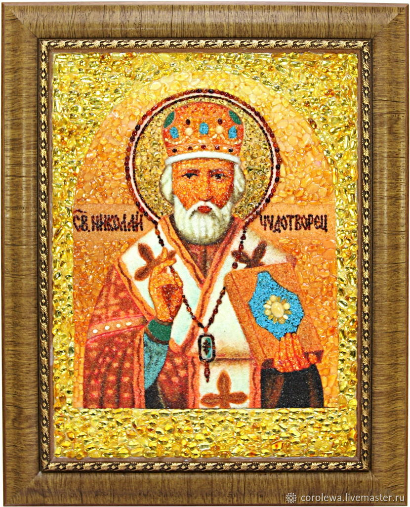 Икона из янтаря - Николай Угодник арт. П0052260 в интернет-магазине на ...