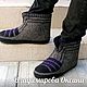Men's felted Chunky soles for home, Slippers, Cheboksary,  Фото №1