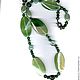 Decorations made of natural stones green beads, Necklace, Moscow,  Фото №1