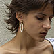 Earrings 'Antennae' silver, white pearls. Earrings. stepan-klimov. My Livemaster. Фото №4