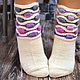 Длинные шерстяные носки "Шишечки". Носки. Variato handmade. Интернет-магазин Ярмарка Мастеров.  Фото №2