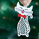 Cats on the tree. Christmas decorations. Ma-rine. Online shopping on My Livemaster.  Фото №2