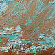 Картина Бирюзовое море на золотом фоне корабль. Картины. Картина для души. Ярмарка Мастеров.  Фото №4