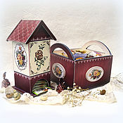 Для дома и интерьера handmade. Livemaster - original item Set a tea house and candy bowl 