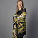 Палантин Нарцисс ночной -  батик, ручная роспись 100 шелк. Палантины. BatikStyle. Ярмарка Мастеров.  Фото №6