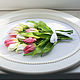  Tulips in an oval frame. Panels. Ribbon Embroidery. My Livemaster. Фото №6