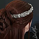Wedding hair band with white pearls 'White waltz', Headband, St. Petersburg,  Фото №1