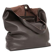 Сумки и аксессуары handmade. Livemaster - original item Bag Bag leather brown Bag String Bag T shirt medium chocolate. Handmade.