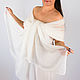 The stole is knitted from kidmocher White. Wraps. Lily Kryuchkova (kruchokk). My Livemaster. Фото №4