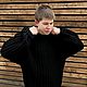Свитер женский крупной вязки. Объёмный свитер рванка. Свитеры. PETELKI_style. Ярмарка Мастеров.  Фото №12
