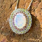 Украшения handmade. Livemaster - original item Silver pendant with opal. Handmade.