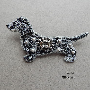 Украшения ручной работы. Ярмарка Мастеров - ручная работа Брошь "Такса". Handmade.