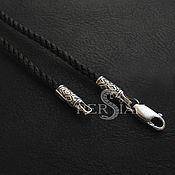 Украшения handmade. Livemaster - original item Chalker: Silk cord with silver clasp. Handmade.