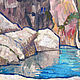 Oil painting. Landscape. Gorge. Sochi, Pictures, Moscow,  Фото №1