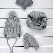 Штанишки и шапочка для фотосессии новорожденных