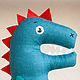 toy dinosaurs: T-Rex Rex Claus. Stuffed Toys. Kseniia Trofimova (toyhappyhappy). Online shopping on My Livemaster.  Фото №2