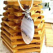 Украшения handmade. Livemaster - original item Elongated pendant made of landscape dendrite agate. Handmade.