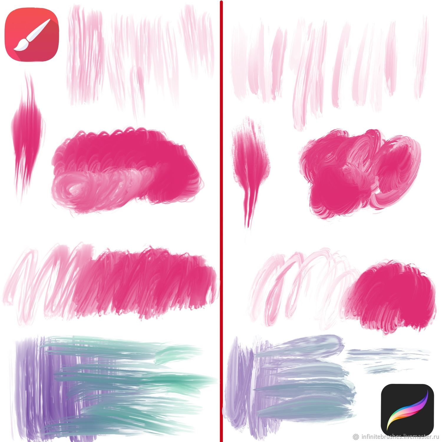 Infinite brushes. Infinite brushes