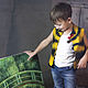 Felted vest for the boy 'Young bees', Childrens vest, Kemerovo,  Фото №1