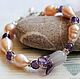 'Lavender' pearl-and-amethyst bracelet. Bead bracelet. Soaphand-made. Online shopping on My Livemaster.  Фото №2