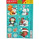 Set of stickers 'Christmas number №1', animals, 16,2h11,  cm, Labels, Moscow,  Фото №1