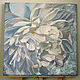 The picture of a Silver flower, oil on canvas 60h60. Pictures. vestnikova. Online shopping on My Livemaster.  Фото №2