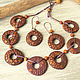 Necklace and earrings made of polymer clay Mistress of Copper mountain. Necklace. Valerunka. Online shopping on My Livemaster.  Фото №2