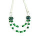 Green leather necklace 'Flora' buy coral and agate necklace, Necklace, Moscow,  Фото №1