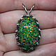 Green Opals Dragon Egg Pendant. Laboratory opals in se. resin. Pendant. Mosaic Opal (mosaicopal). My Livemaster. Фото №4