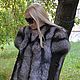Жилет с рукавами из меха черно-бурой лисы (Цвет crystal). Жилеты. Zimma. Ярмарка Мастеров.  Фото №6