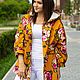 Order Summer cotton jacket bright large roses on mustard background. NATALINI. Livemaster. . Outerwear Jackets Фото №3