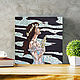 The painting on wood 50x50sm "Eveline", Pictures, Moscow,  Фото №1