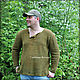Мужская рубашка "Темная олива", Mens shirts, Orenburg,  Фото №1