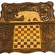Backgammon carved 'Polar Bear' Art. .077. Backgammon and checkers. Gor 'Derevyannaya lavka'. Online shopping on My Livemaster.  Фото №2