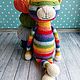Soft knitted toy rainbow cat, Stuffed Toys, Rybinsk,  Фото №1