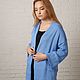 Knitted cardigan summer women's cotton with silk blue, Cardigans, Cheboksary,  Фото №1